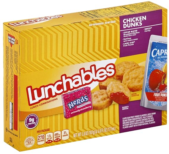 Lunchable Chicken Nuggets with Capri Sun Convenience Meal, 9.8 Ounce -- 8 per case.