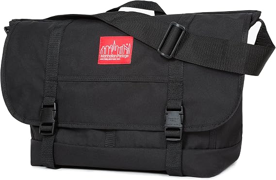 Manhattan Portage Downtown NY Messenger Bag (LG) Features Packed In Cordura High Performance Polyester (Black)