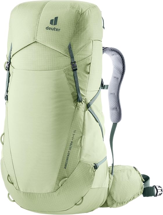 Deuter Women's Aircontact Ultra 45 + 5L SL Lightweight Trekking & Thru-Hiker Backpack for Backpacking & Long-Distance Hiking & Travel - Mineral-Ivy