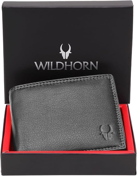 WildHorn RFID Protected Genuine Leather Wallet for Men's