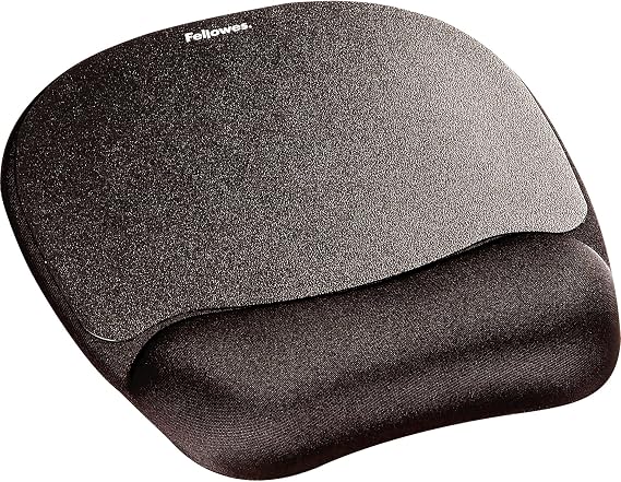 Fellowes Memory Foam Mouse Pad/Wrist Rest- Black (9176501)