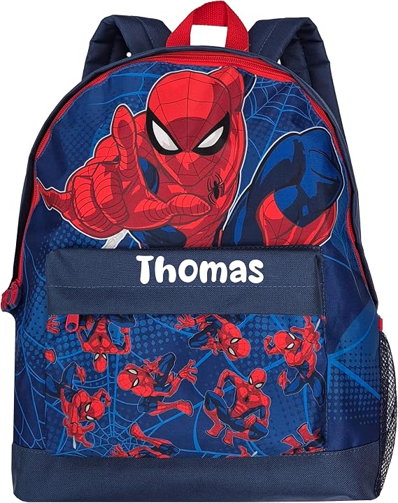 Marvel Spiderman Kids Backpack Personalised Rucksack Bag with Name (Spiderman Backpack)