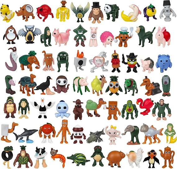 72 PCS Italian Brainrot Steal a Brainrot Toys, 1.8" Tralalero Tralala Action Figure, Tung Tung Tung Sahur Doll, Brain Rot Birthday Decorations, Kids Party Favors Gift