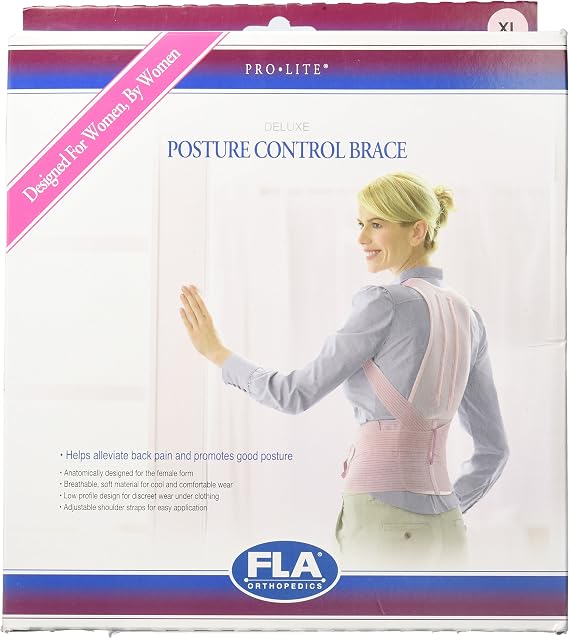 FLA Orthopedics Posture Control Brace for Women, Rose, Small