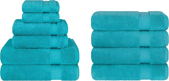 Cotton Paradise, 6 Piece Towel Set and 4 Piece Bath Towel Set Bundle