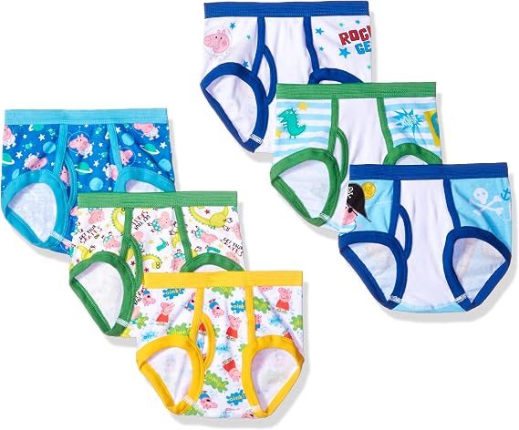 Peppa Pig boys Toddler 100% Cotton Briefs & Potty Training Pants That Includes Stickers & Tracking Chart