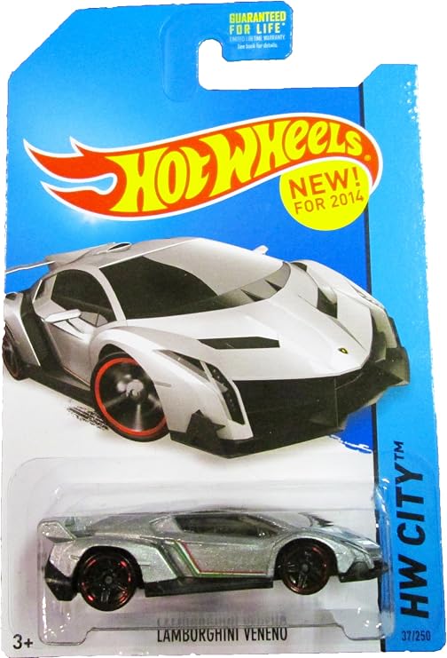 Hot Wheels - 2014 HW City 37/250 - Lamborghini Veneno (Silver)