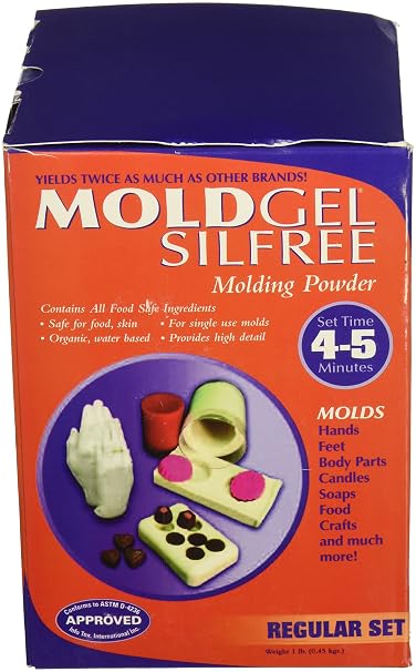 AM1R0101W MoldGel Hypo-Allergenic Molding Alginate for Craft Molds, 1 lb., 6.75" Height, 4.75" Width, 4.75" Length