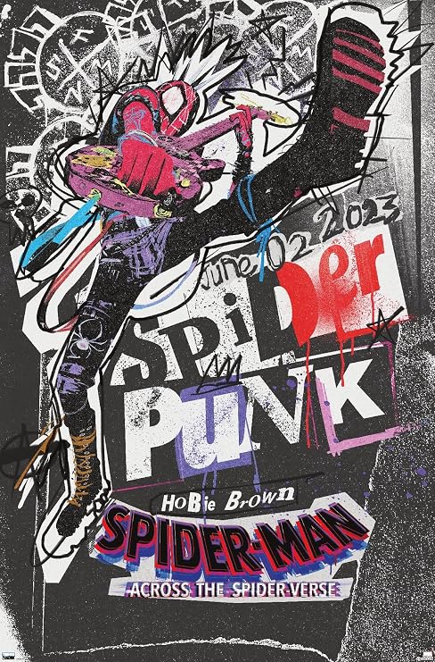 Marvel Spider-Man: Across The Spider-Verse - Spider-Punk One Sheet Wall Poster, 34L" x 22.4W", Unframed Version