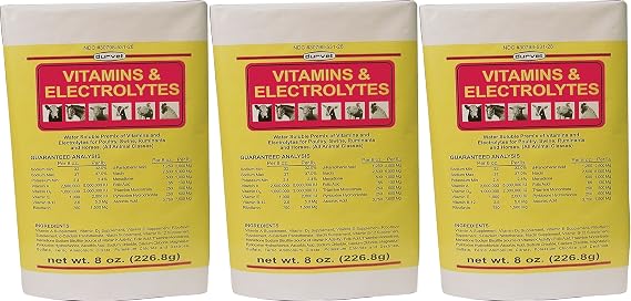 Durvet (3 Pack) 136028 Vitamins & Electrolytes, 8 oz