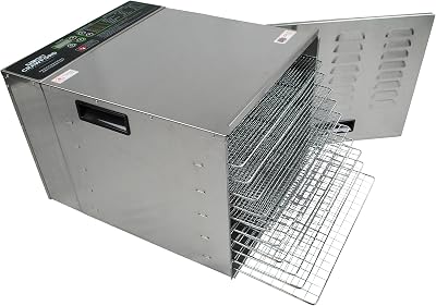 Commercial Food Dehydrator | Stainless Steel Easy To Clean Body | Pro Quality Dehydrated Raw Food & Jerky Maker | 1000W Ultra High Effieciency Design