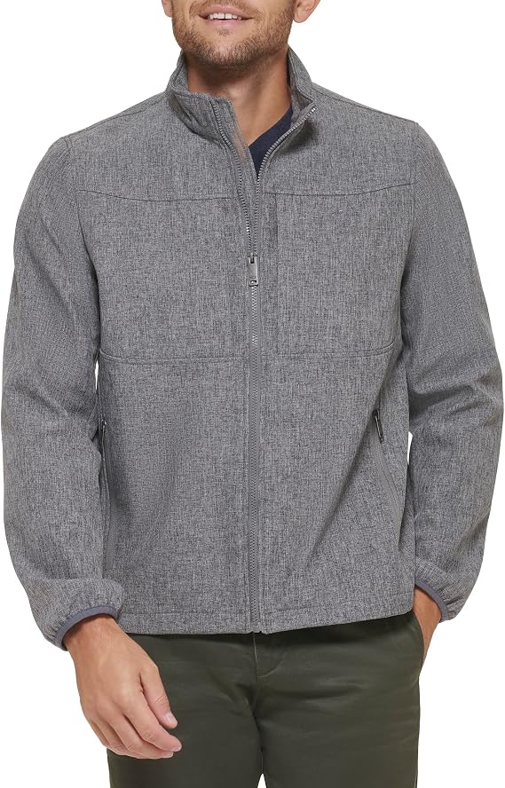 DOCKERS Men's Clean Zip-up Softshell Jacket