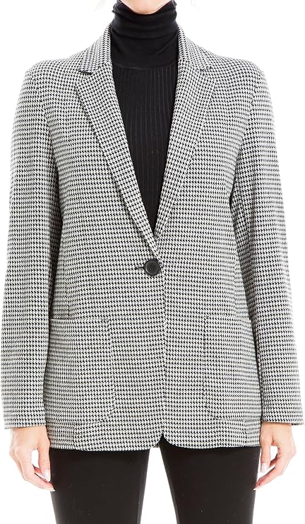 Max Studio Women's Double Knit One Button Blazer