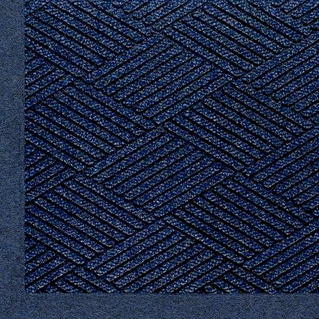 M+A Matting 2297 Waterhog Eco Premier Fashion PET Polyester Fiber Indoor/Outdoor Floor Mat, SBR Rubber Backing, 3' Length x 2' Width, 3/8" Thick, Indigo