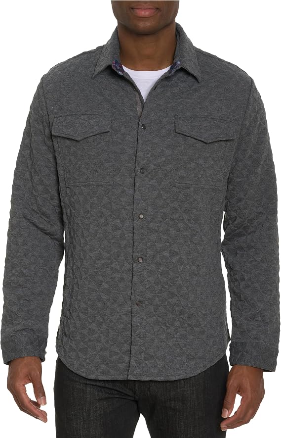 Robert Graham Mens Brent Long-Sleeve Button-Down Shirt Jacket