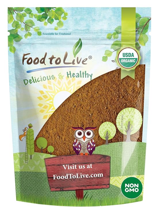 Food to Live Organic Freeze-Dried Acerola Cherry Powder, 4 Pounds Non-GMO, 100% Pure, Kosher, Raw, Non-Irradiated, No Additives, Vegan Superfood, Bulk, Great for Juice, Drinks and Smoothies, Rich in Vitamin C