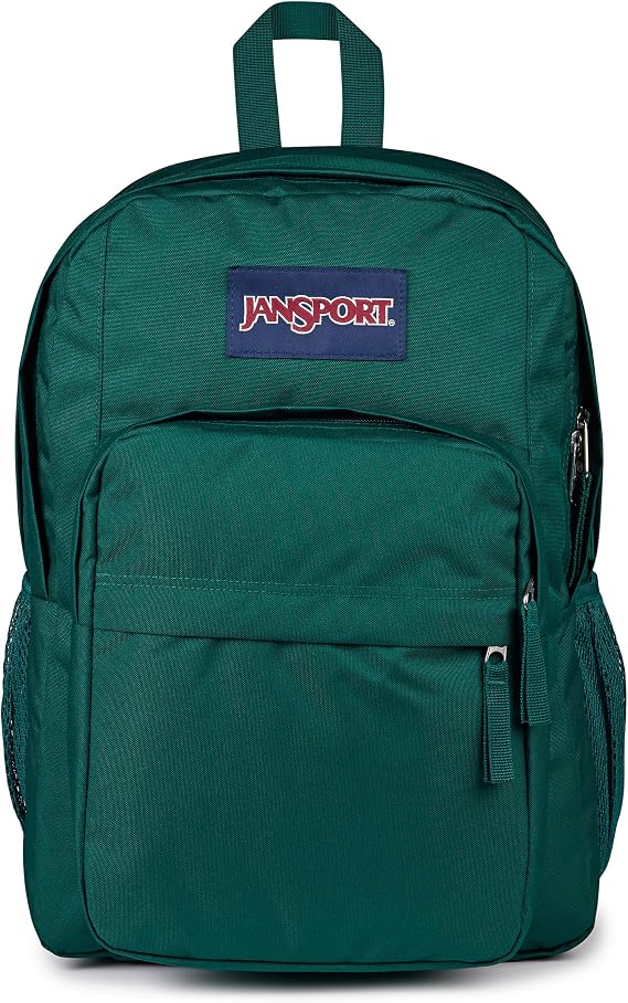 JANSPORT Big Day Pack Large Backpack, 15 Inch Laptop Compartment, 43.5 x 19 x 32.5 cm, Deep Juniper, Multicolor