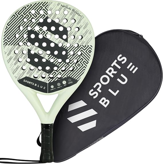SportsBlue Carbon Surface Padel Racket - Pro-Series Tennis Paddle Racket - All Pala Padels Racquets (with free padel cover)