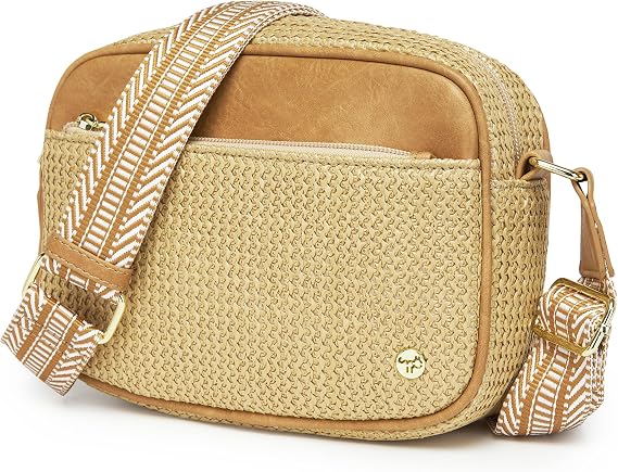 AOCINA Faux Straw Crossbody Bags for Women Summer Purse 2026 Shoulder Bag