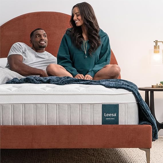 Leesa Sapira Chill Hybrid 14" Mattress, Medium, Twin XL, Enhanced Cooling, CertiPUR-US Certified Foam, 120-Night Trial