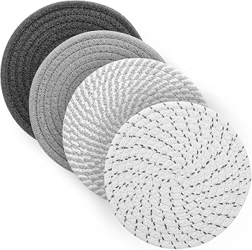 7" Trivets for Hot Dishes, Hot pots and Pans, 4 Pcs Pot Holders for Kitchen,Heat Resistant Hot Holders are Used to Protect Your Furniture and Tables, Professional Home Essentials