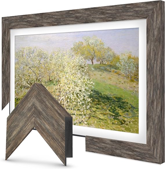 Distressed Barnwood 32" Deco TV Frame for Samsung The Frame/Pro TVs
