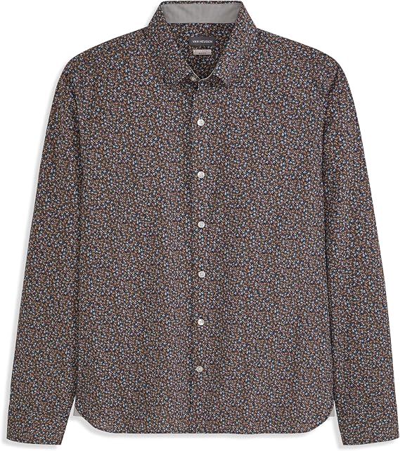 Van Heusen Men's No-Iron Long Sleeve Button Down Shirt, Comfortable Stretch Fabric
