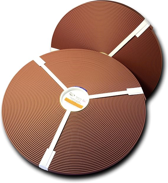 1/2" BETA Super Heavy(0.15" Thick) Matte BIOTHANE - Leather Embossed | BIOTHANE USA (100 Feet, Brown 522)