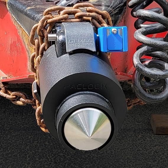 PACLOCK's 79-Series Universal Trailer Lock, UCS, DEM328 Pin for Demco, High Performance 6-Pin Cylinder, Keyed Differently w/ 2 Keys, Blue
