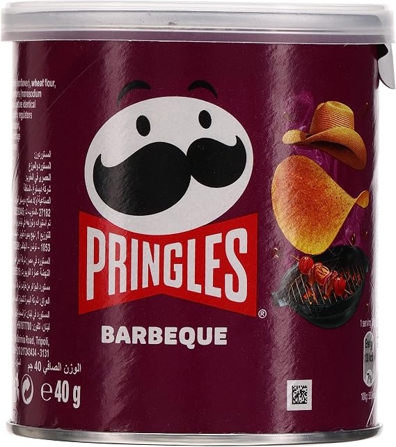 Pringles Texas BBQ Sauce Crisps Can 40g (Pack of 12)