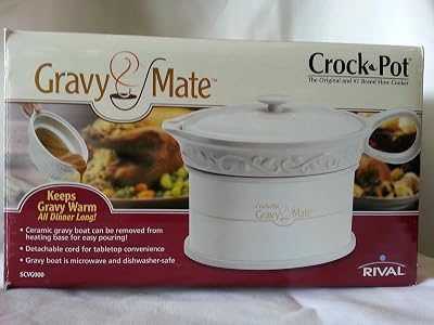 Crock-Pot SCVG000 18-Ounce Slow Cooker Gravy Boat, White