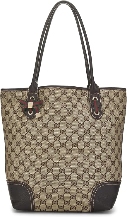 Pre-loved Original GG Canvas Princy Vertical Tote, Brown