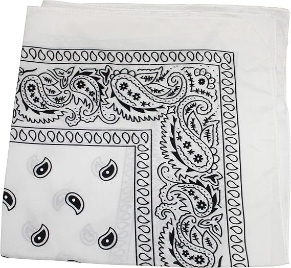Polyester Paisley XL Bandanas 27 x 27 Inches / 68.58 x 68.58 cm - 12 Pack