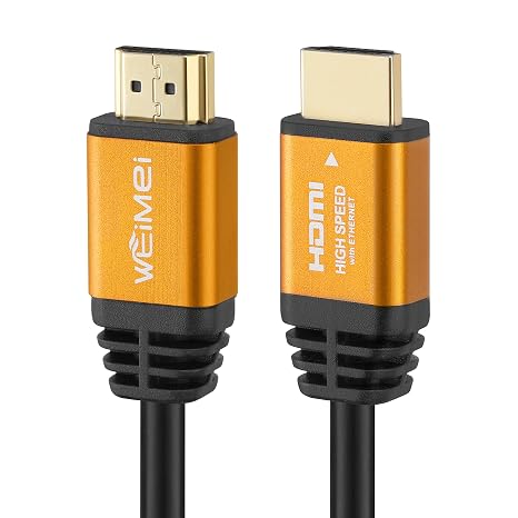 6 Feet 4K HDMI Cable 2.0 HDMI Cord 6ft Support 4K@60Hz UHD 2160P Ethernet 3D ARC with Gold-Plated Connector and Bare Copper Conductor(from 6ft to 125 ft for Choices)