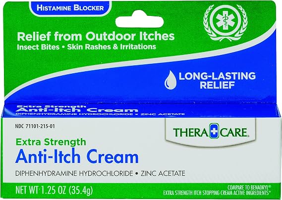 Thera Care Anti-Itch Cream | Extra Strength | Outdoor Itch Relief | 1.25 oz