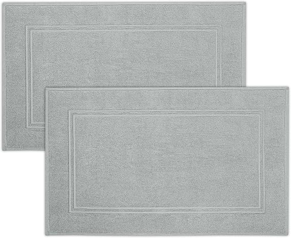 Tens Towels 2 Piece Bath Mats 20 x 32 Inches, Cool Grey