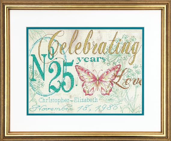 Dimensions Needlecrafts Counted Cross Stitch Kit by Kathryn White, Celebrating Anniversary Record