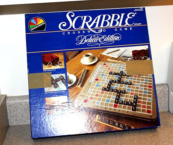 Deluxe SCRABBLE with Rotating Board, Protective Covering