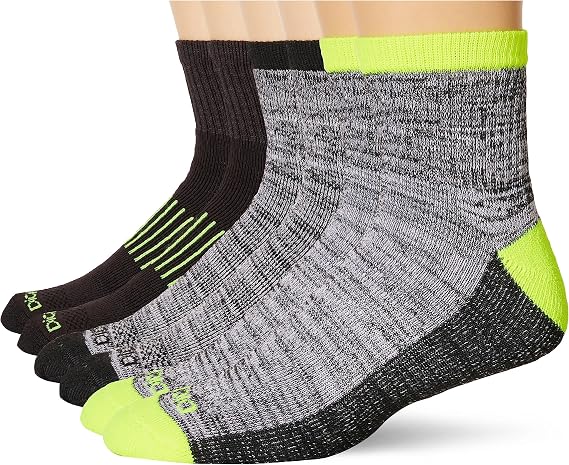 Dickies Men's Dri-Tech Moisture Control Quarter Socks Multi-Pack