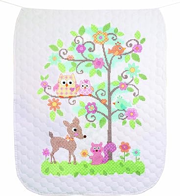 Dimensions Needlecrafts Stamped Cross Stitch, Happi Tree Quilt